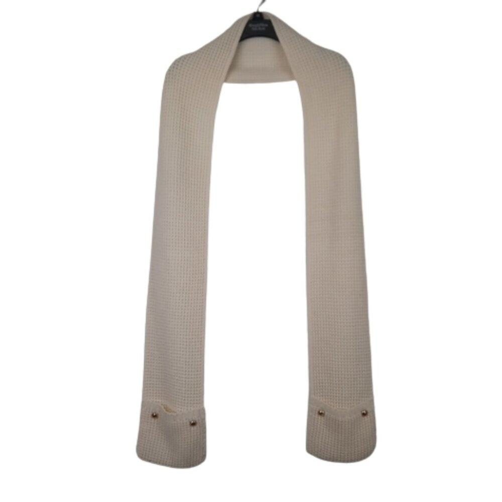 Michael Kors ivory white knit scarf wool blend